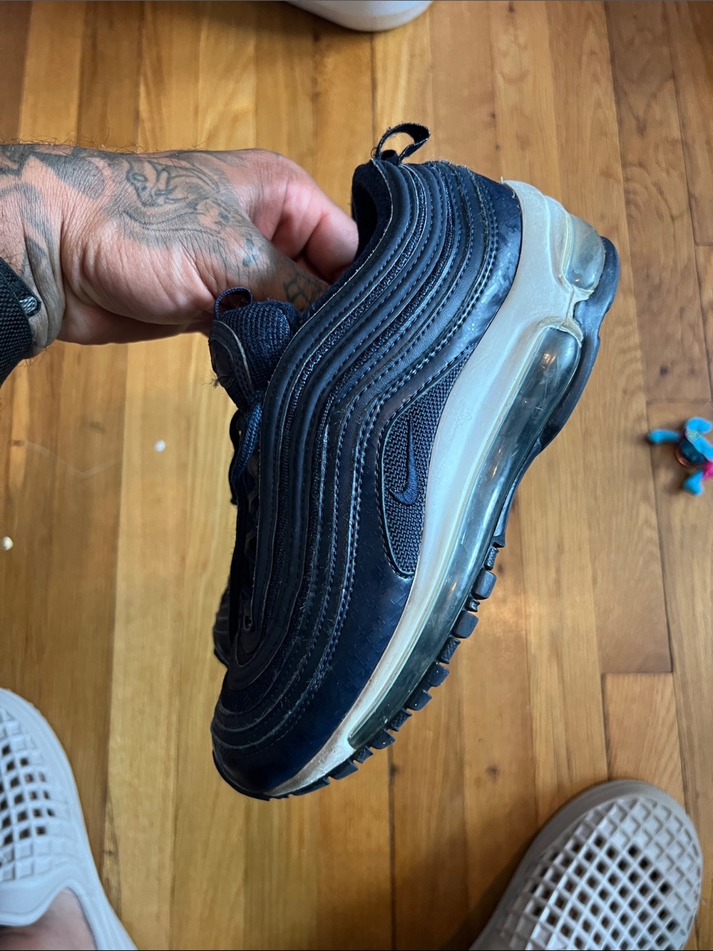 Nike youth obsidian Air Max 97 Low-Top Sneakers 4Y - Picture 3 of 8